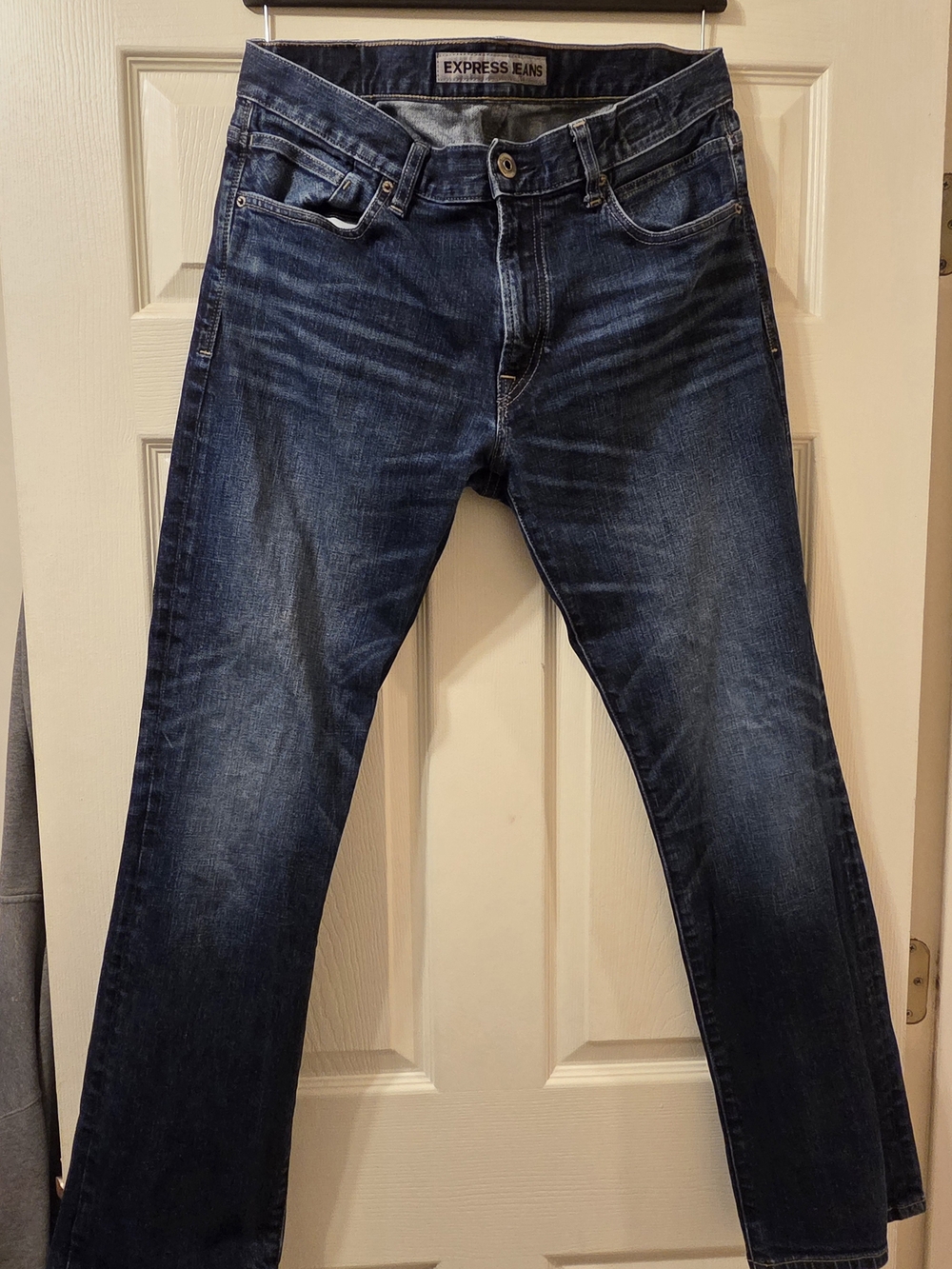 Express Dark Blue Classic Fit Straight Leg Jeans